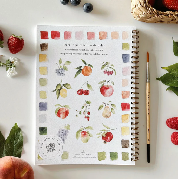 Cahier d'aquarelle "Les Fruits"