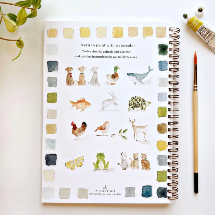 Cahier d'aquarelle "Les Animaux"