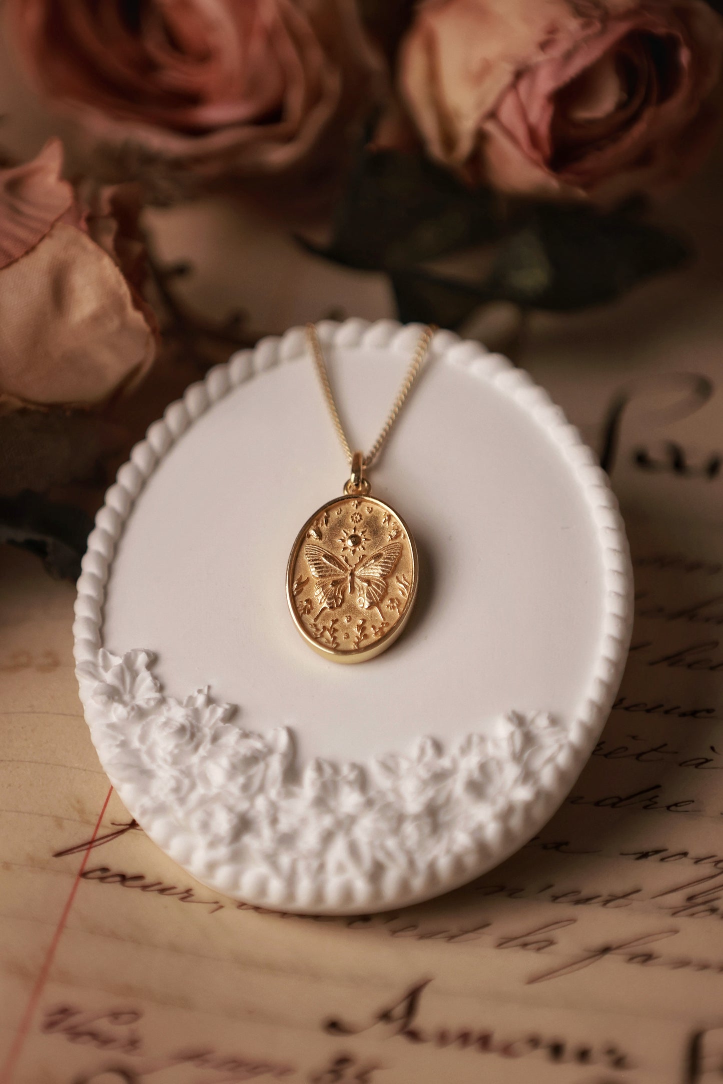Collier réversible Papillon