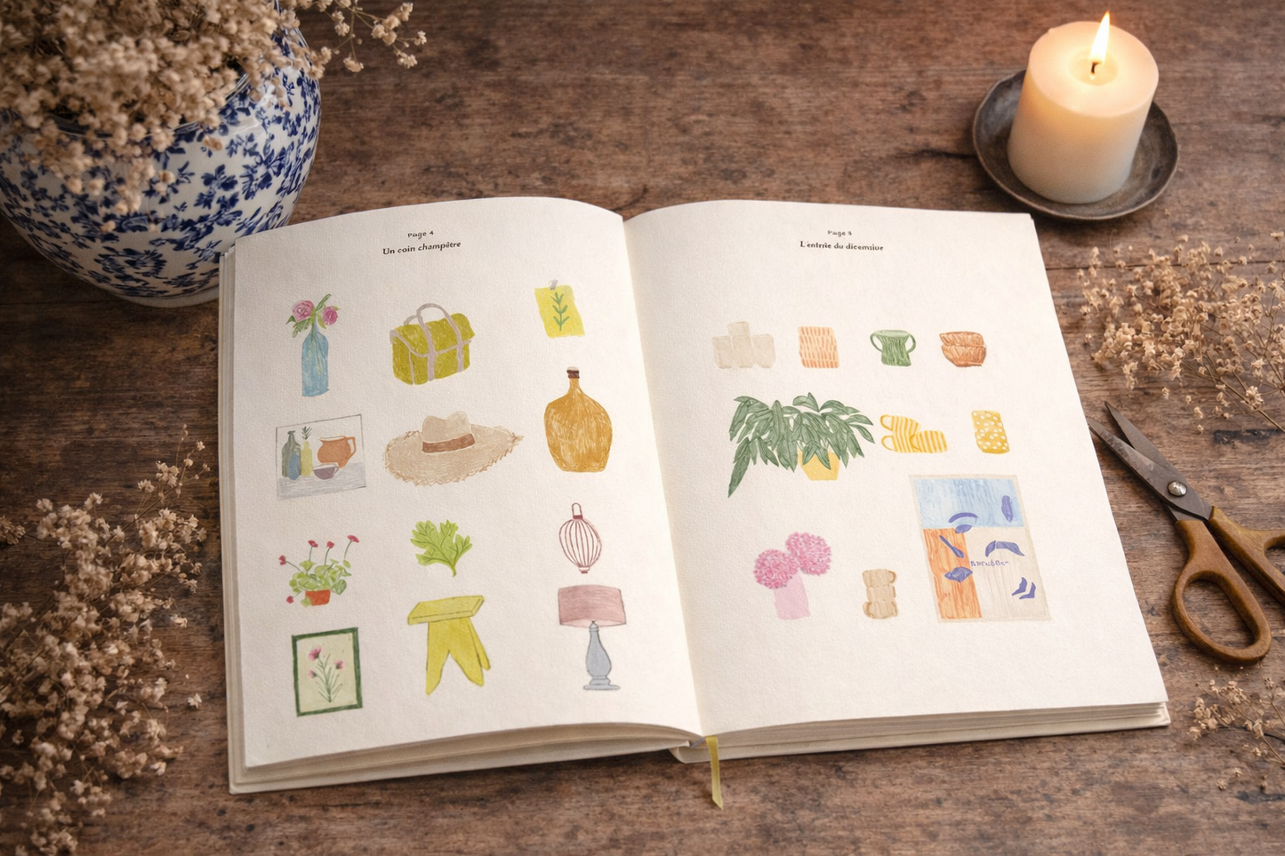 Cahier de coloriage & stickers "La Maison"