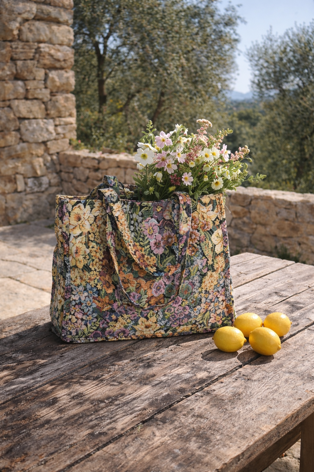 Sac "Jacquard fleuri"