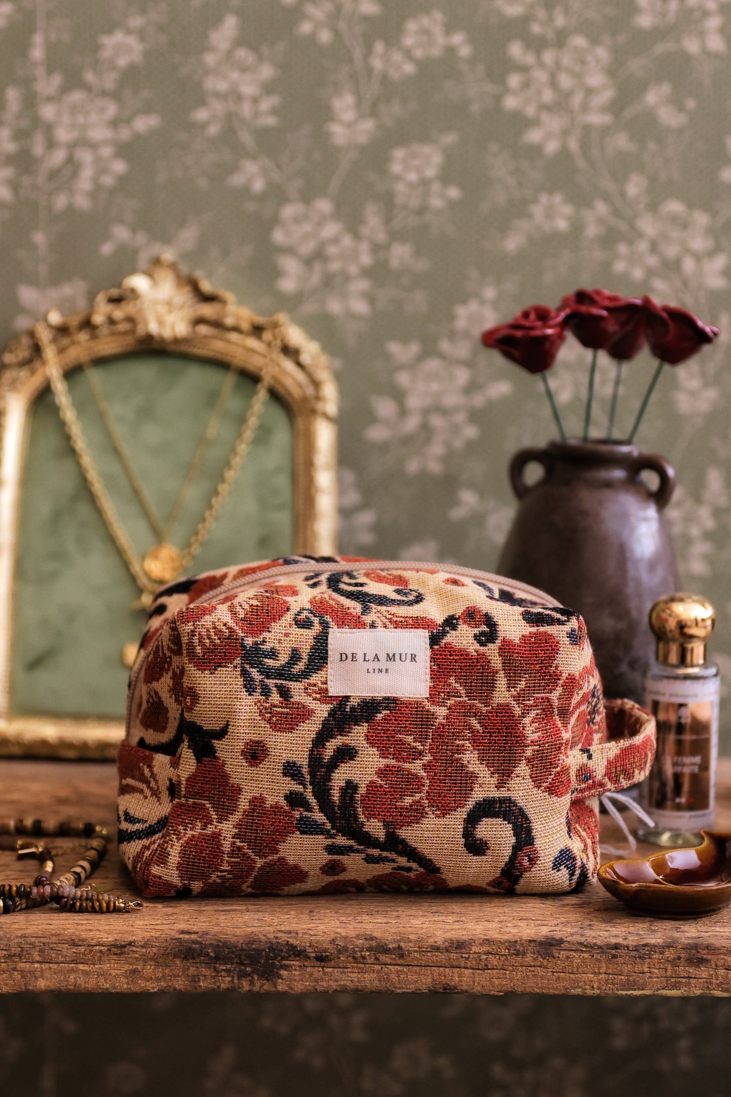 Trousse de toilette "Jacquard fleuri"