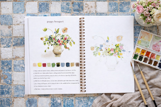 Cahier d'aquarelle "Les Bouquets"