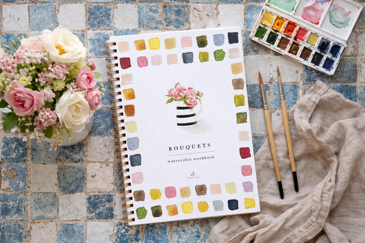 Cahier d'aquarelle "Les Bouquets"