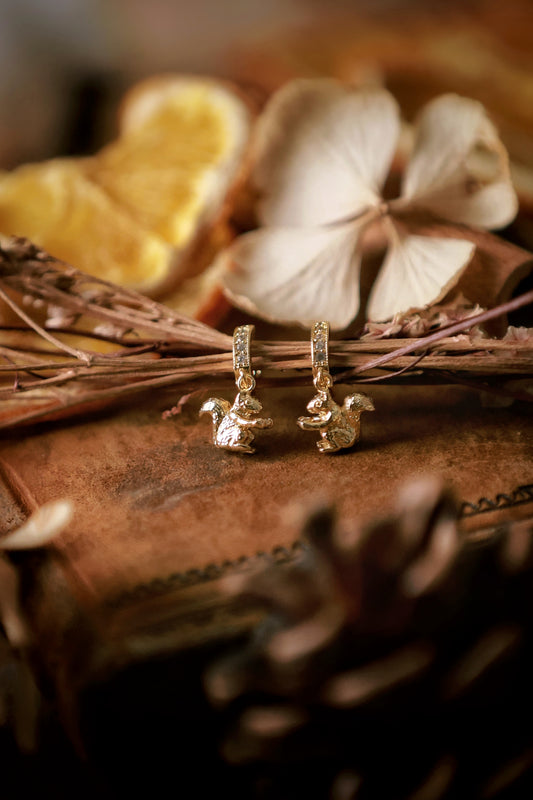 Boucles d'oreilles "Ecureuils de la Forêt"