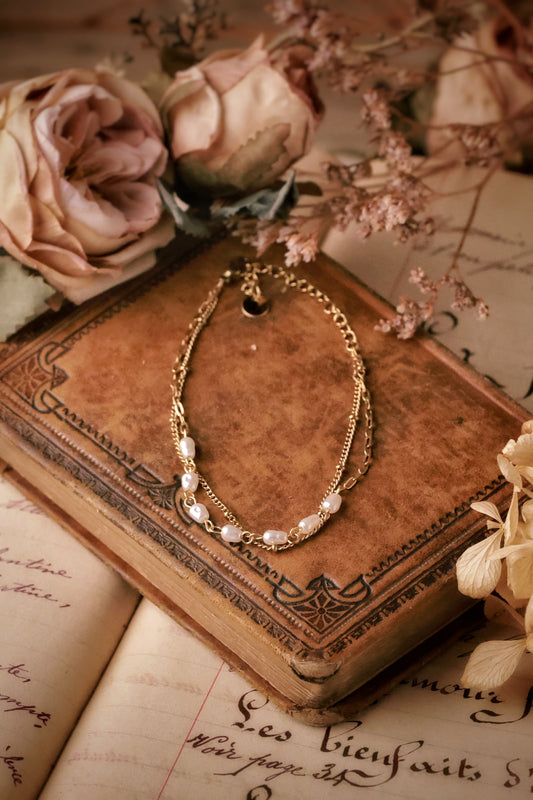 Bracelet double "Perles de nacre"