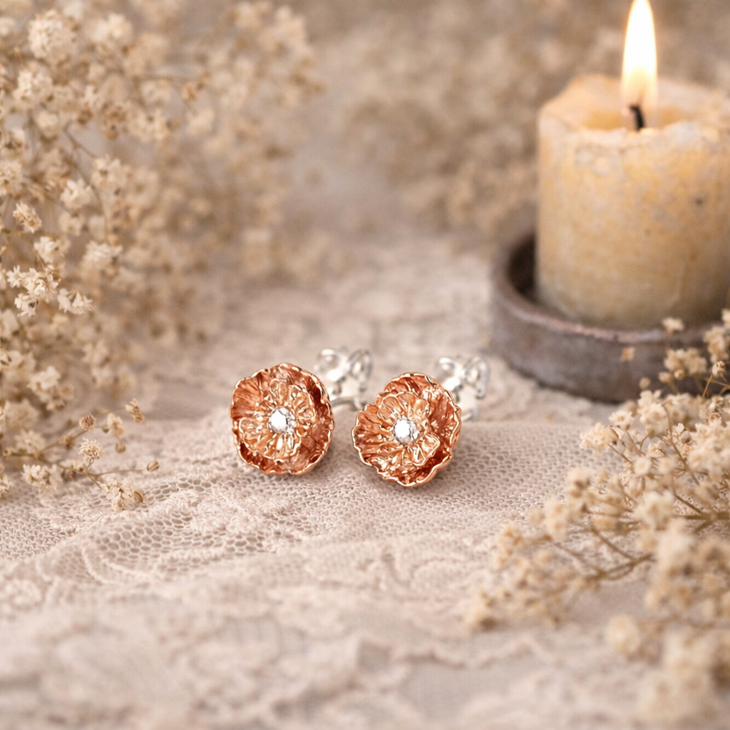 Boucles d’oreilles Coquelicot