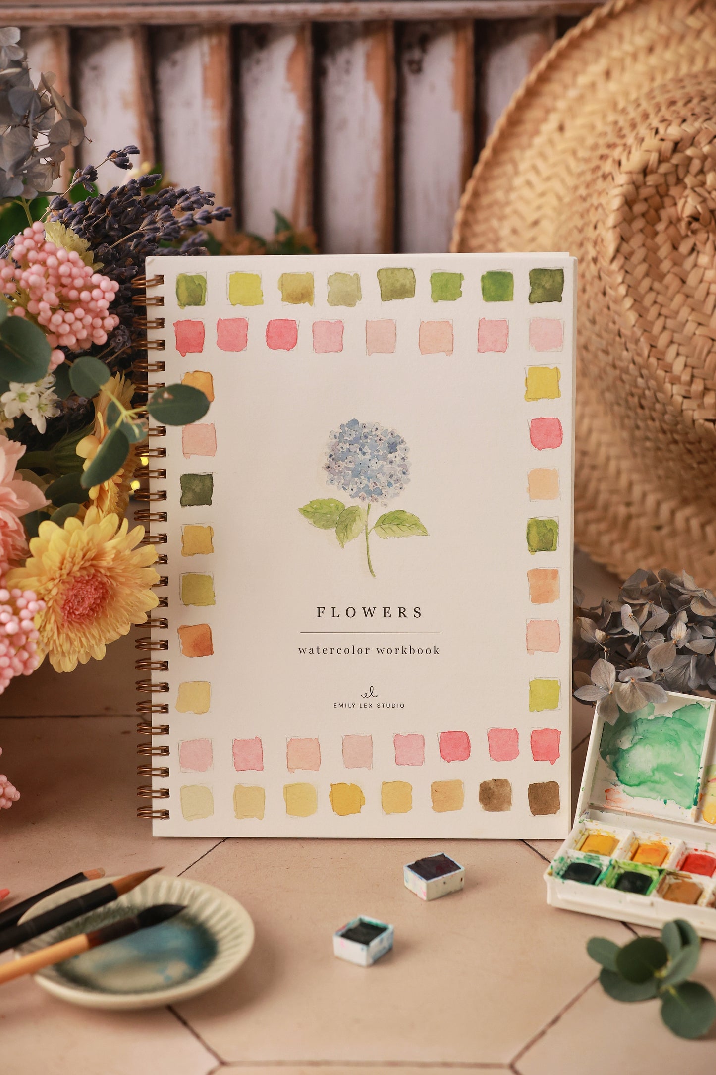 Cahier d'aquarelle "Les Fleurs"