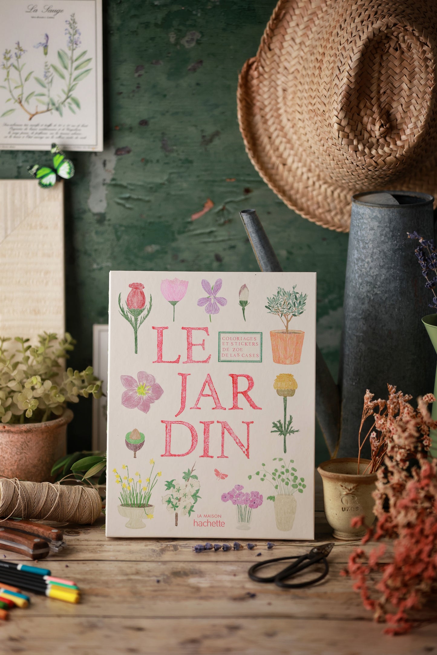 Cahier de coloriage & de stickers "Le Jardin"