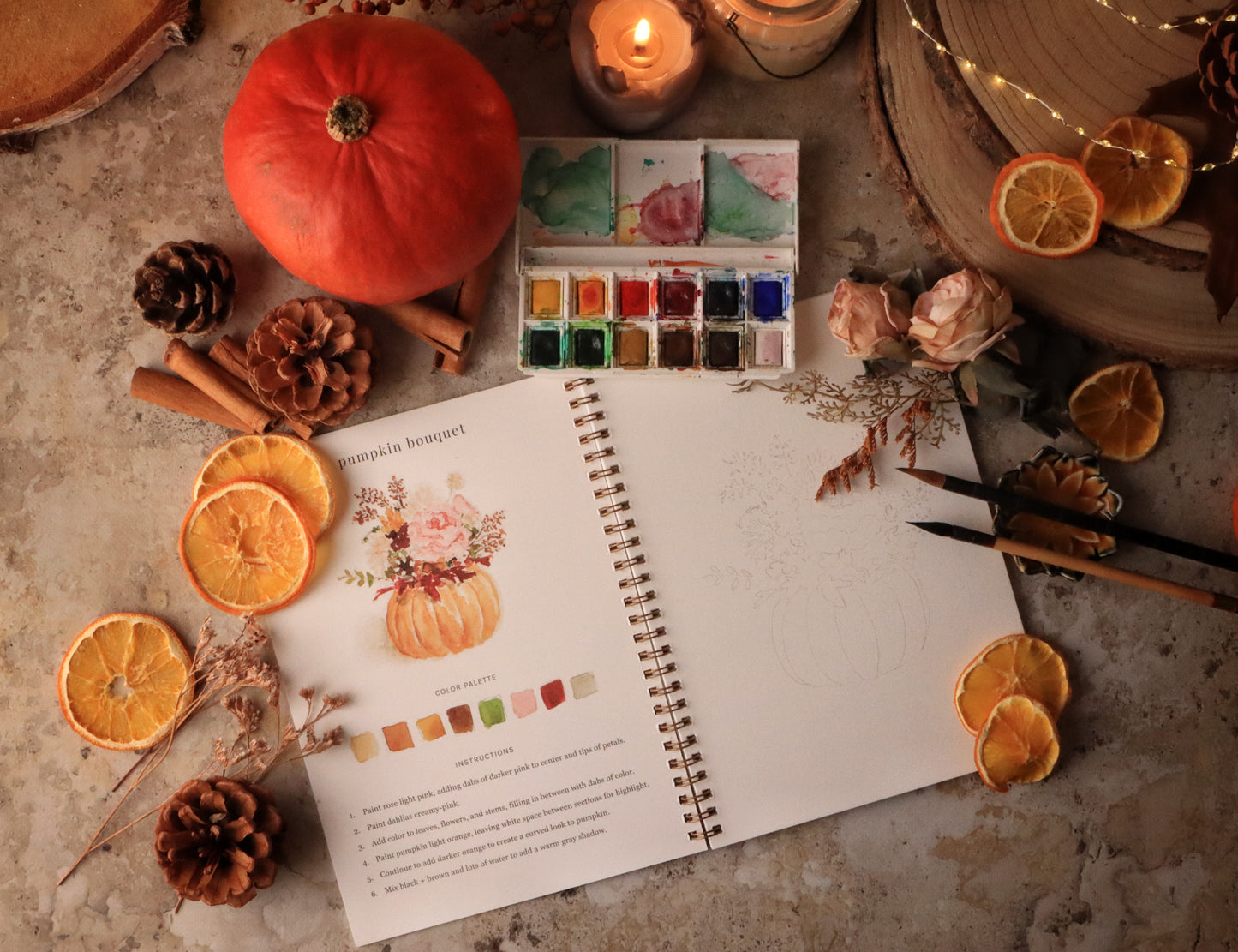 Cahier d'aquarelle "L'Automne"