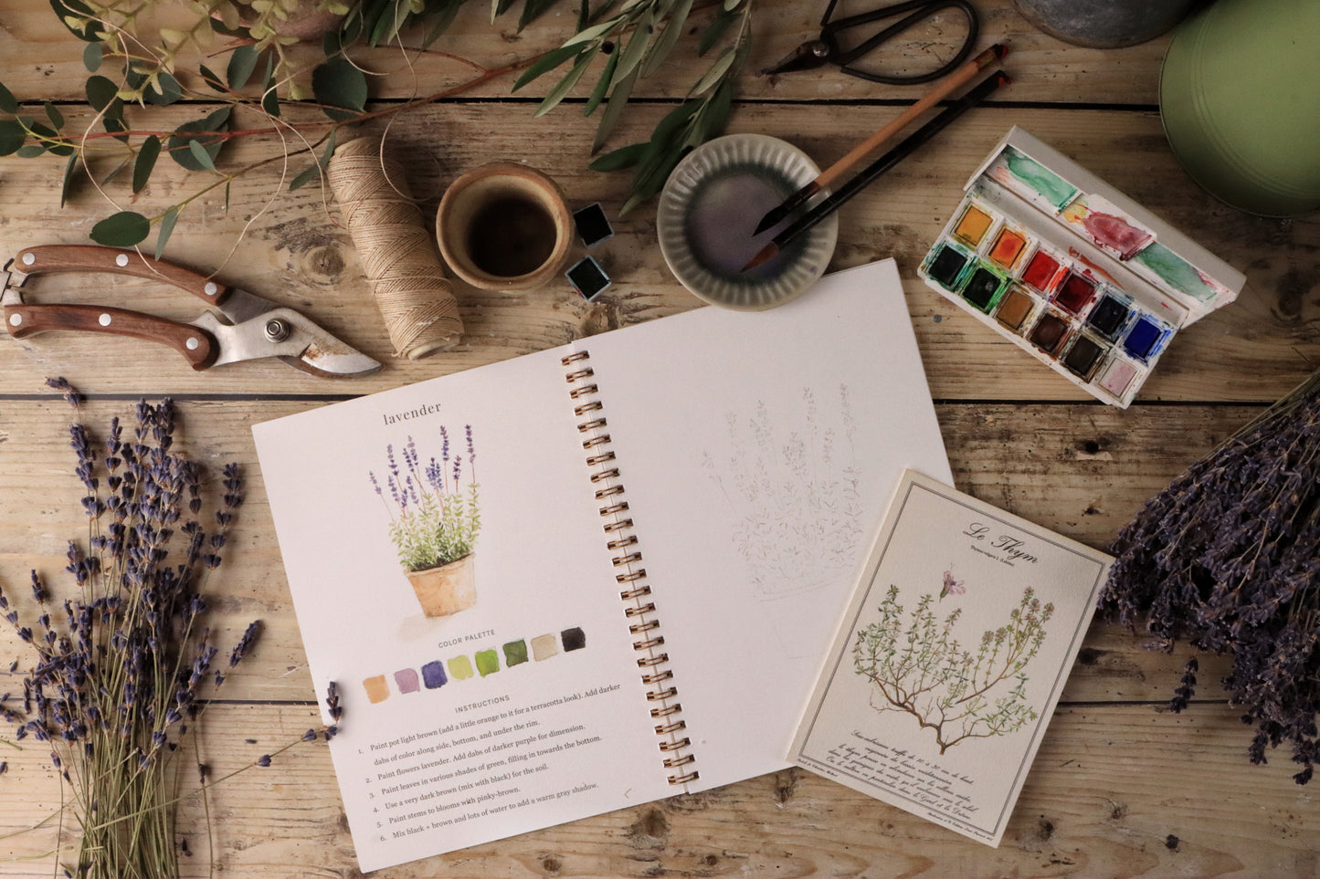 Cahier d'aquarelle "Le Jardin"