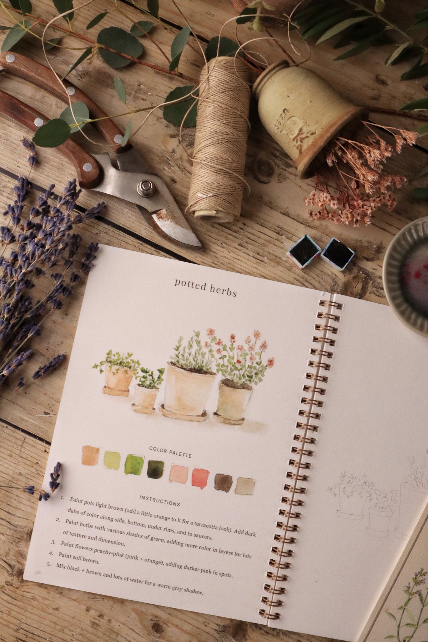 Cahier d'aquarelle "Le Jardin"