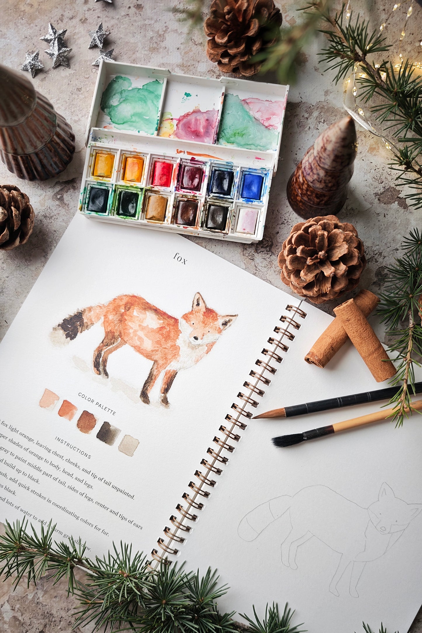 Cahier d'aquarelle "La Forêt"