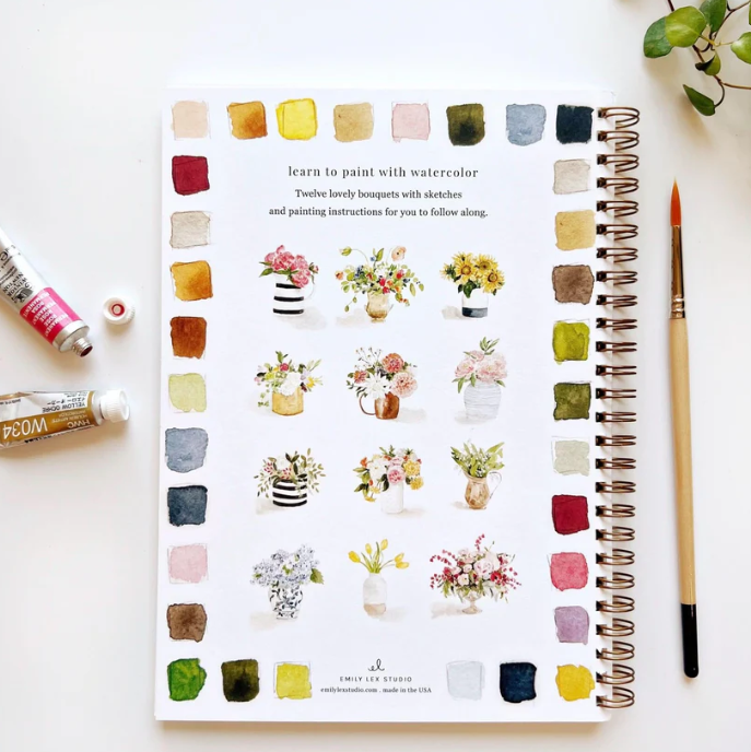Cahier d'aquarelle "Les Bouquets"