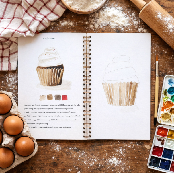 Cahier d'aquarelle "La Pâtisserie"