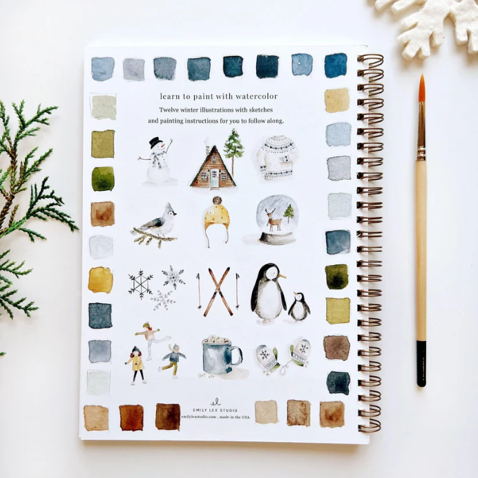 Cahier d'aquarelle "L'Hiver"