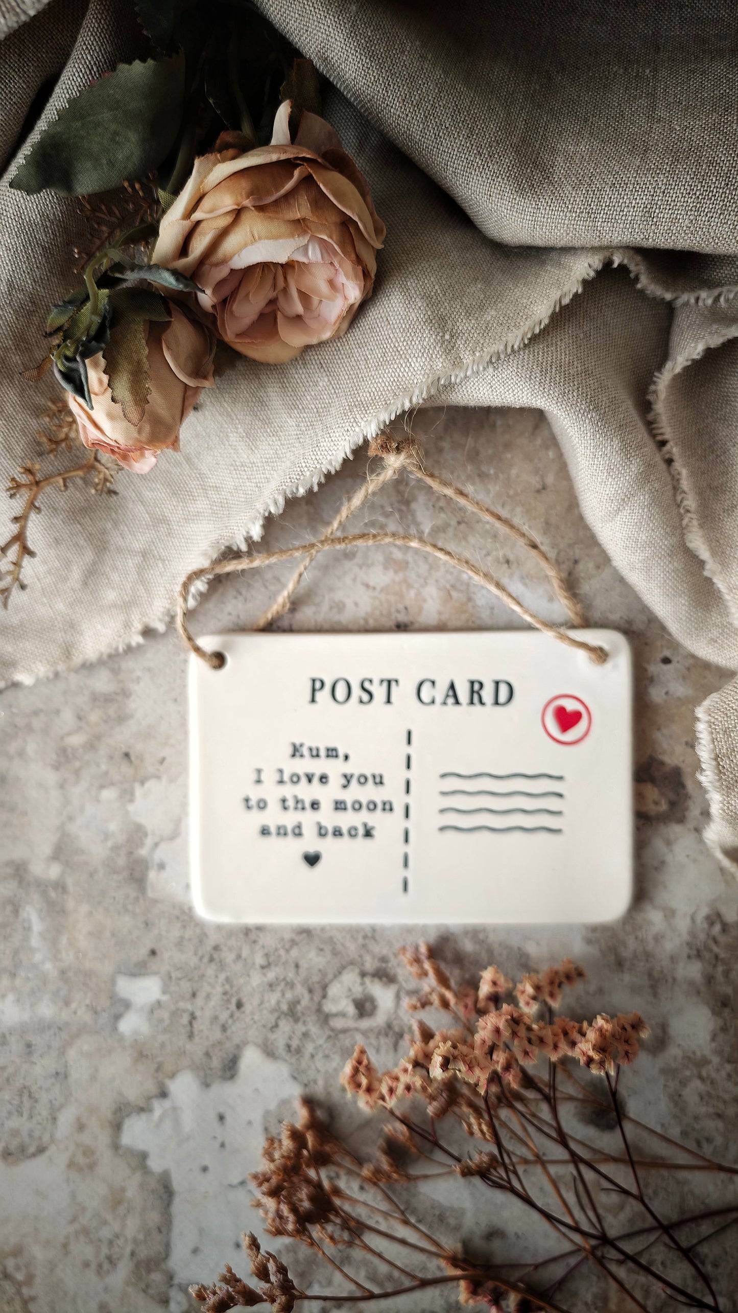 Suspension en céramique "Envoi d'amour"