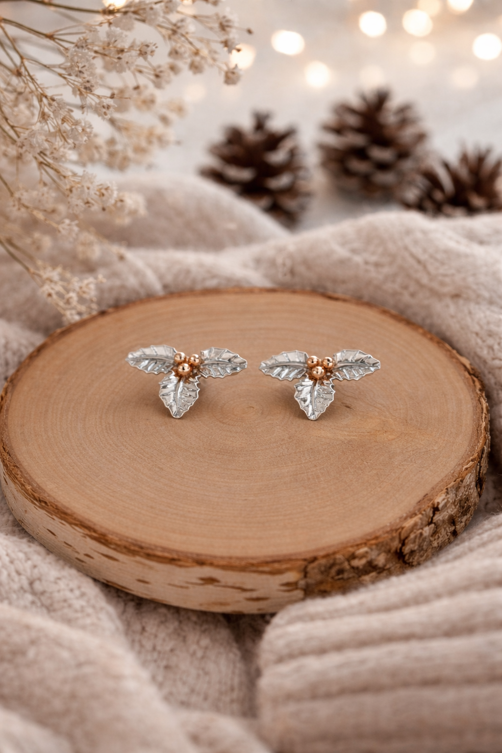 Boucles d’oreilles Houx