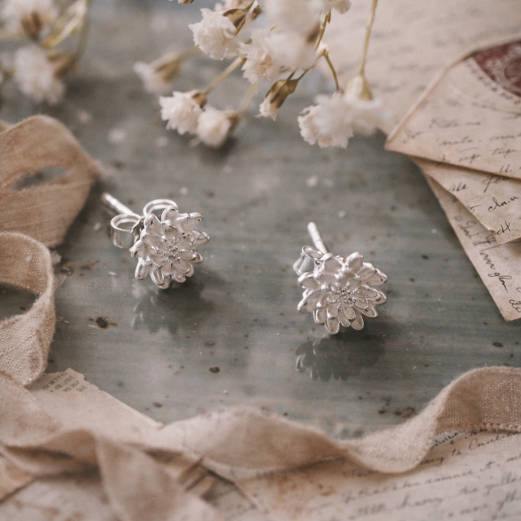 Boucles d’oreilles Chrysanthème