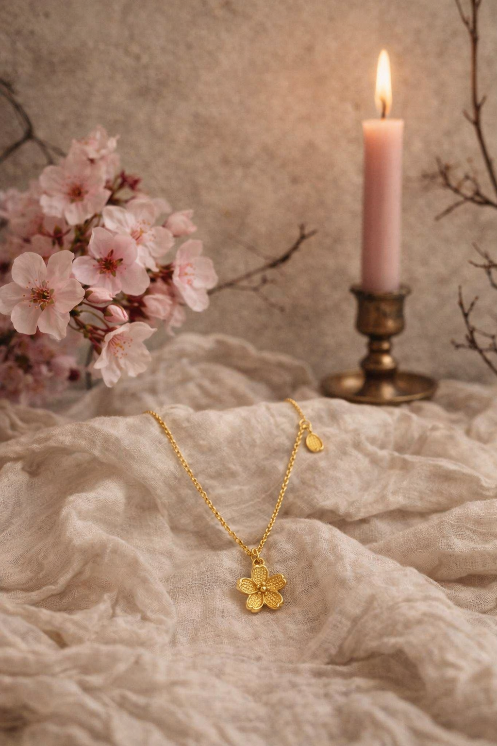 Collier Fleur de cerisier