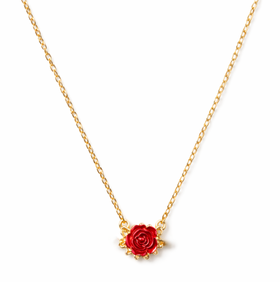 Collier Rose rouge