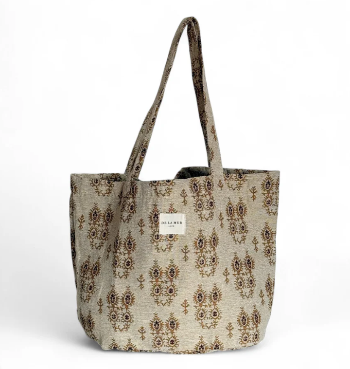 Sac "Jacquard beige à motifs"