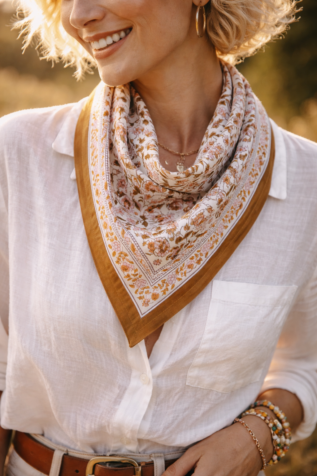 Foulard "Edel Kaki"