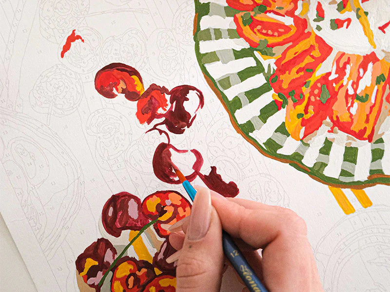 Peinture au numéro "Saveurs d'Italie"