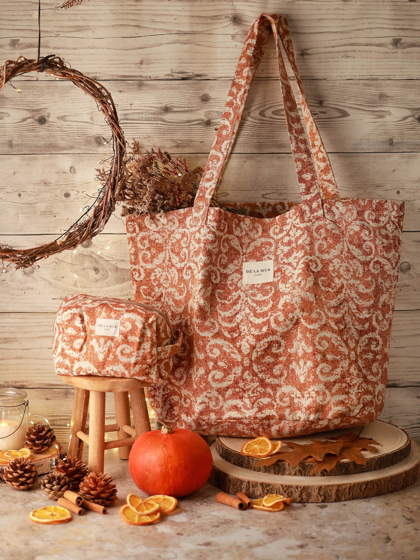 Sac "Jacquard orangé"