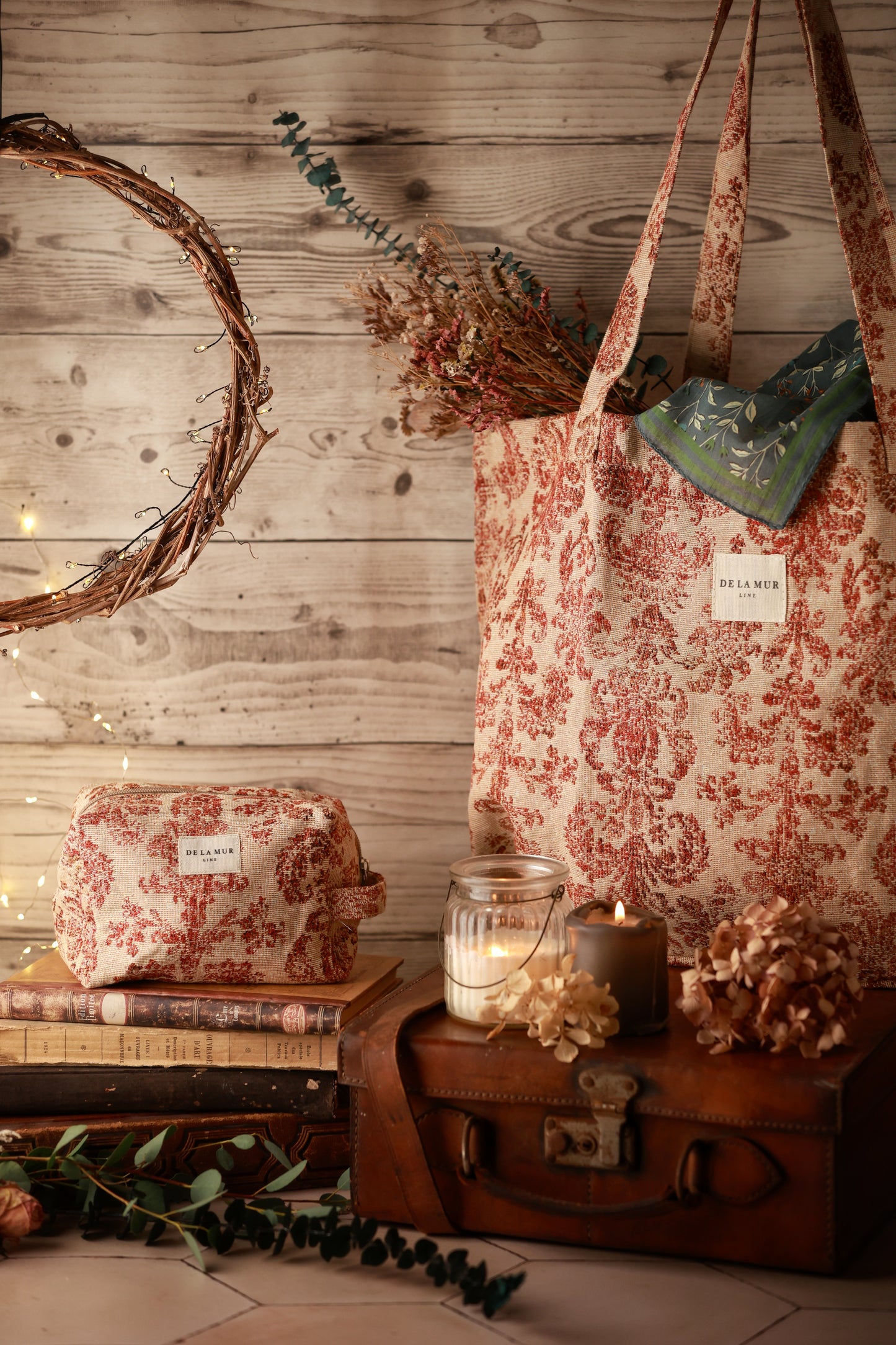 Trousse de toilette "Jacquard beige"