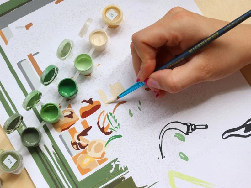 Peinture au numéro "Boulangerie française"